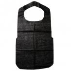 小野商事 エース 使い捨て不織布エプロン 食事用 100枚入 黒 WS6845　代引き不可/同梱不可