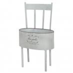 村田屋産業 ジャルダンチェアポット オーバル ホワイト 5734　代引き不可/同梱不可