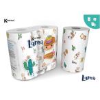 キッチンペーパー 〔ラマ柄 2P×3個セット〕 イタリア製 〔キッチン用品 台所用品〕