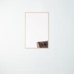  маленький рамка-оправа wall зеркало ( ширина 47× высота 82cm) ( натуральный ) натуральное дерево зеркало тонкий ощущение роскоши из дерева .. предотвращение обработка орнамент стиль Северная Европа способ вход туалет умывание сделано в Японии конечный продукт NK-12