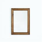 L type frame wall зеркало (580×830mm) ( Anne teak brown ) натуральное дерево Северная Европа способ сделано в Японии зеркало зеркало ощущение роскоши туалетный столик все тело из дерева орнамент современный дерево рамка-оправа вход туалет...