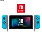 『中古即納』{Switch} (本体)マイニンテンドー限定 Nintendo Switch カスタマイズ Joy-Con(L)/(R) ネオンブルー Joy-Conストラップ グレー(HAC-S-KAYAA) 任天堂
