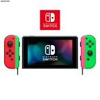 『中古即納』{Switch} (本体)マイニンテンドー限定 Nintendo Switch カスタマイズ Joy-Con(L) 赤/(R) ネオン緑 ストラップ ネオン緑/桃 任天堂
