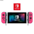 『中古即納』{Switch} (本体)マイニンテンドー限定 Nintendo Switch 有機EL カスタマイズ Joy-Con(L) ネオン桃/(R) ネオン桃 ストラップ ブラック 任天堂