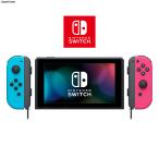 『中古即納』{Switch} (本体) マイニンテンドー限定 (新型)Nintendo Switch カスタマイズ Joy-Con(L) ネオン青/(R) ネオン桃 Joy-Conストラップ 黒 任天堂