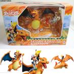 『中古即納』{FIG}G.E.M.シリーズ サトシ&amp;ピカチュウ&amp;リザードン ポケットモンスター 完成品 フィギュア メガハウス(20170702)