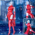 『新品即納』{FIG} 1/6 女性用 セクシー コスチューム セット セクシー レース チャイナドレス セット レッド ドール用衣装(MM11-C) マンモデル(20180831)