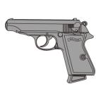 『新品即納』{MIL} マルシン工業 発火モデルガン完成品 X-PFC ブローバック ワルサーPP シルバーABS(20250821)