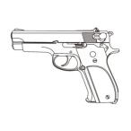 『新品即納』{MIL} マルシン工業 発火モデルガン完成品 7mmX-PFC M39 ブラックHW(ヘビーウェイト) 木製グリップ(20260522)