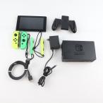 [ б/у немедленная уплата ]{Switch} ( корпус ) мой Nintendo магазин ограничение ( новая модель )Nintendo Switch Joy-Con(L) neon желтый /(R) neon зеленый Joy-Con ремешок чёрный nintendo (20190830)