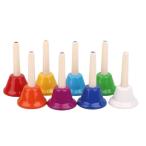  колокольчик 8 звук музыка bell рука тип Kids ударные инструменты звук этаж надпись музыка игрушка .... детский сад уход за детьми . исполнение . музыка . bell Chris 