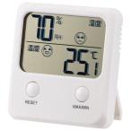 OHM デジタル温湿度計 快適表示付き ホワイト TEM-400-W