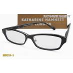 KATHARINE・HAMNETT キャサリン ハムネット メガネ フレーム KH9215-1 ブラック 鼻パット 板バネタイプ 正規品 日本製 眼鏡