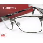 メガネ 度付 T-collection Eyewear Gunmetalic フルリム 快適バネ内蔵 眼鏡 一式 送料無料 ＋ カラーレンズ 無料キャンペーン中 伊達メガネ 対応