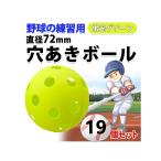 野球 バッティング練習用 穴あきボール 穴開きボール バッティング トスバッティング 学童野球 自主練習 自主トレ ティーバッティング  室内 トレーニングボール