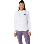  Asics MATCH LS 1/2 ZIP TOP 2042A354-100 теннис женский длинный рукав половина Zip белый ASICS