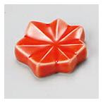 和食器ミ289-648赤釉紅葉箸置き