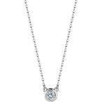 レディース ネックレス AAA級CZダイヤ1.0ct【唯一ネックレス】S925 スターリング シルバー 小粒ネックレス ギフトBOX付き FZE-FZ038DNW