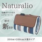 ショッピングシート レジャーシート 200cm×200cm ポケット付き 厚手 3層構造 防水 防汚 クッション 大きい 大判 アウトドア 洗える naturalio