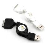 ショッピングiPhone4 送料無料【便利な巻き取り式 リール式 黒限定】iPhone4 USBケーブル アイフォン4S 充電ケーブル 75cm コネクタ iphone 3GS 充電器