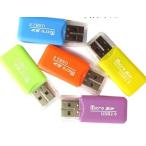 特売品/タイムセール品【蓋付き タイプB】 USB カードリーダー USB2.0（ microSDカード / microSDHCカード →USBメモリーへ変換）お色指定不可