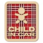  детский in машина CHILD IN CAR стикер ребенок ..... ( стикер модель / в клетку CHILD красный )