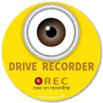 メール便送料無料 ドライブレコーダー ステッカー ドラレコ 車載カメラ 録画 車 後方録画中 防犯 ドライブレコーダーステッカー シール（miteta/イエロー）