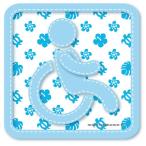  почтовая доставка бесплатная доставка инвалидная коляска Mark инвалиды стикер инвалидная коляска инвалидная коляска well cab ( стикер модель / инвалидная коляска Hawaiian рисунок морской )