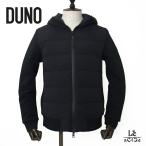 ショッピングoff 【10%OFF】DUNO デュノ 切替ダウンブルゾン GIANT ジャイアント ハイブリッド ダウンジャケット フーディ セットアップ ブラック イタリア ブランド 国内正規品