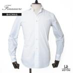 Finamore フィナモレ コットン ブロード シャツ BALI 長袖 メンズ カッタウェイ SIMONE ホワイト 白 100周年 ラベル イタリア ブランド 国内正規品【送料無料】