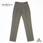 BERWICH BERTO ベルウィッチ ベルト ストレッチ ウール テーパード パンツ VB101 ワンプリーツ ゴム スラックス ベージュ 　国内正規品