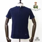 GUY ROVER ギローバー ヘンリー ネック カットソー パイル コットン Tシャツ 半袖 ネイビー 紺 メンズ カジュアル イタリア ブランド 国内正規品 【送料無料】