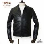 【50%OFF】EMMETI エンメティ ライダース ジャケット ユリ マリア JURI MAGLIA シングルライダース レザー 切替 ニット メンズ ブラック イタリア 国内正規品