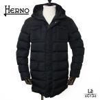 HERNO ヘルノ ダウンジャケット ポーラテック ダウンコート PI0191U メンズ フーデッド ダウン ナイロンシャーモニー ブラック イタリア ブランド 国内正規品