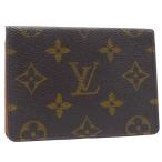  Louis Vuitton poruto*2karuto*veru TIKKA ru чехол для пропуска M60533 оттенок коричневого монограмма складывающийся пополам унисекс LOUIS VUITTON