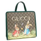 не использовался товар Gucci дети z Peter Rabbit большая сумка 605614 парусина GUCCI × Peter Rabbit