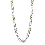  как новый Tiffany Figaro цепь колье sterling серебряный 925 K18 желтое золото TIFFANY&amp;CO.