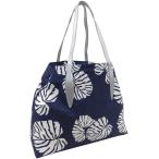 ゲラルディーニ トートバッグ ブルー×ホワイト系 ポリエステル×レザー お洒落 お出掛け GHERARDINI