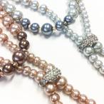 ネックレス パールモチーフのロングネックレス アクセサリー 結婚式 ウェディング ウエディング ピンク ロゼ シルバー プレゼント ギフト