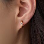 イヤリング 日本製 金属アレルギー対応 K18GP クリップ式イヤリング 1粒 ストーン ニッケルフリー ゴールド ジュエリー