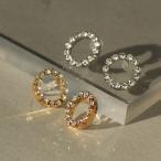 ピアス イヤリング ノンホールピアス 金属アレルギー フープ サークル 18kコーティング 女性 スタッドピアス クリスマス