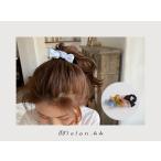 シュシュ リボン 夏 アレンジ ヘアアクセサリー ヘアゴム 6cm 通勤 通学 シンプル おしゃれ (4色) 期間限定セール 送料無料-MelonKK