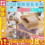 電気毛布 掛け敷き兼用 ハンドウォーマーデザイン 肩かけ ブランケット USB式 ひざ掛け 加熱毛布と足敷き 内蔵ヒーター 冷え対策
