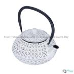 鉄瓶 南部鉄器 急須 鉄やかん 鋳鉄 ティーポット 紅茶 ポット 手作り 耐熱急須 白いやかん 茶こし付き 鉄分補給 ih対応 直火 やかん 鉄びん 鋳物 茶道道具 伝統