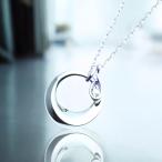 ソウルジュエリー（遺骨ペンダント） 【チャーム・ティアドロップ】 SILVER×ダイヤモンド 誕生石での製作可能　50cmロングチェーン