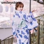 浴衣 レディース セット レトロ 選べる40柄 なでしこ ときめき恋浴衣3点セット 紺 白 可愛い 朝顔 20代 30代 40代