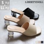 サンダル レディース 歩きやすい ミドルヒール 6cm スクエアトゥ 春 夏 22.5-24.5cm No.4136 ポイント利用 ラスイチSALE