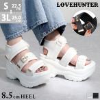 サンダル レディース 厚底 スポ サン 8.5cmヒール ハイヒール ベ ルクロ 22.5-25cm セット割引対象1足税込4180円 ポイント利用