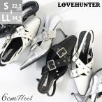 パンプス ミュール ミドルヒール 6cm ベルト バックストラップ No.2230 22.5-24.5cm LOVEHUNTER ラブハンター ポイント利用 セット割引対象1足税込3850円