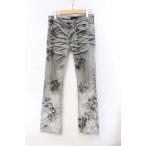 CIVARIZE / デストロイブリーチアシンメトリーブーツカットデニムパンツ 42 グレー O-25-08-24-031-CI-pa-YM-ZT381